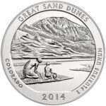 2014 5 oz ATB Great Sand Dunes Silver Coin - BU