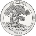 2013 5 oz ATB Great Basin Silver Coin - BU