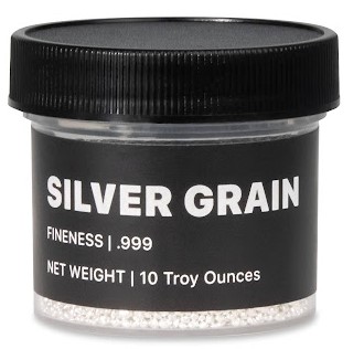 10 oz Jar Silver Grain / Shot (.9999) 10 oz Jar Silver Grain / Shot (.9999) - Image 1