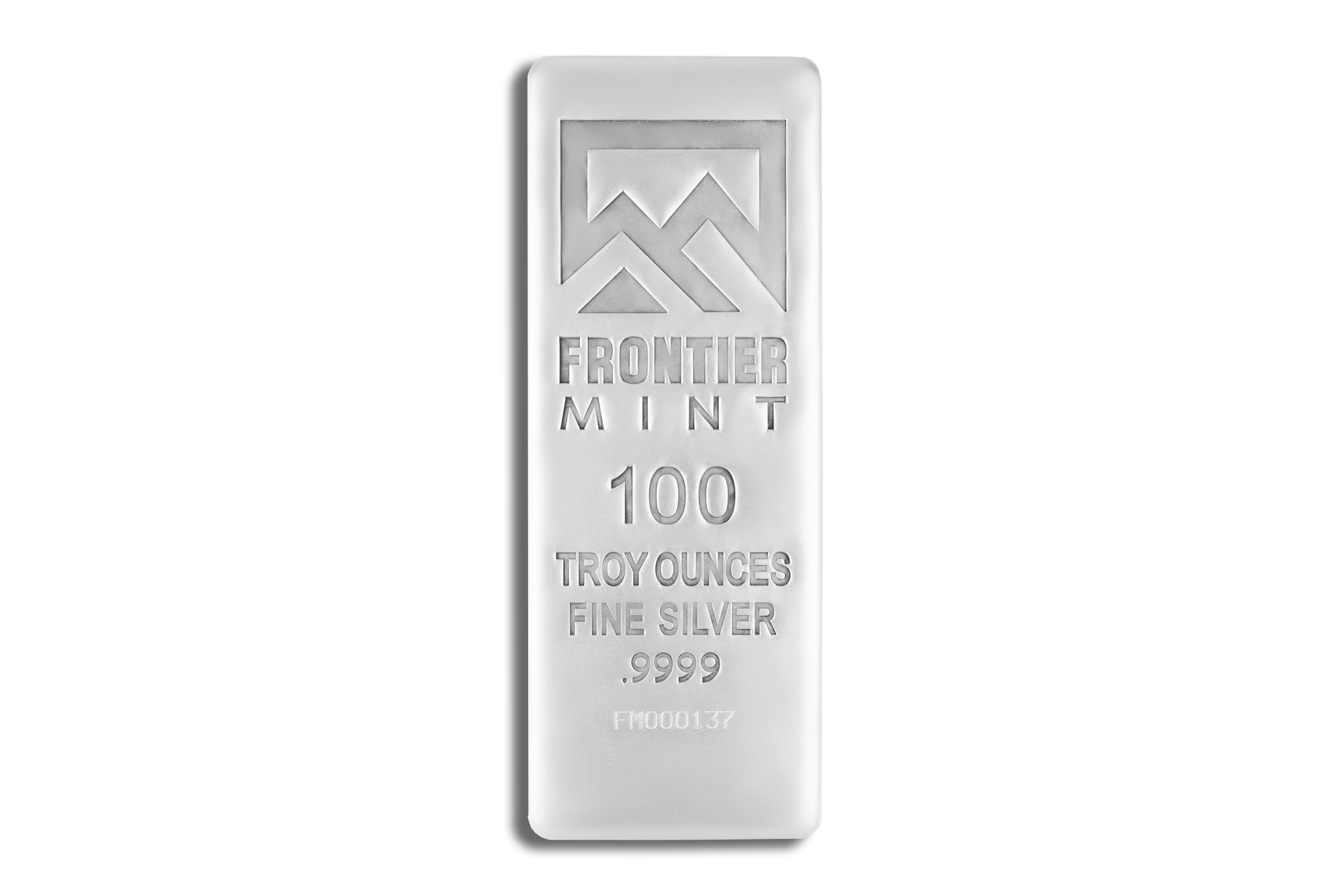 100 oz Silver Bar - Frontier Mint (Frosted) 100 oz Silver Bar - Frontier Mint (Frosted) - Image 1