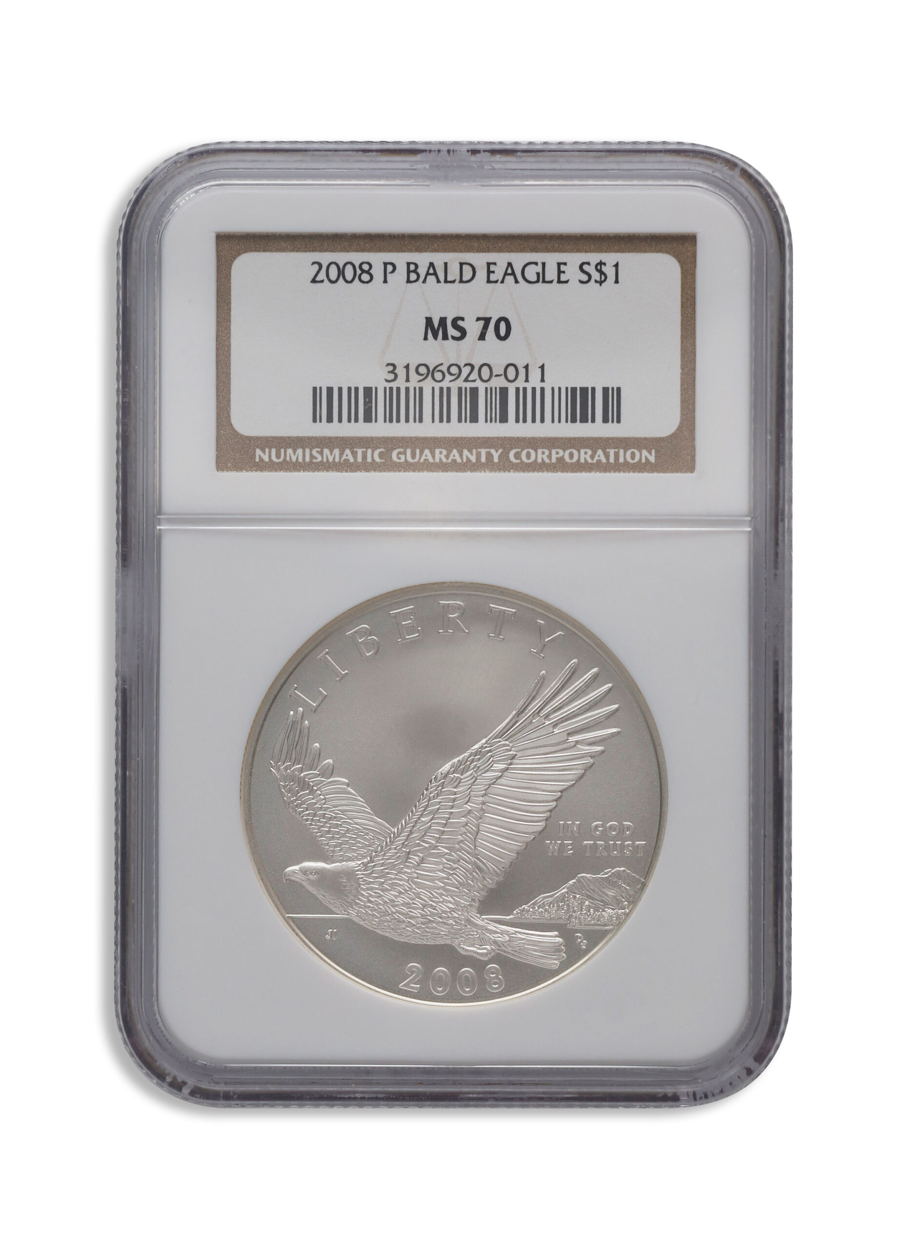 2008-P $1 Bald Eagle Silver Commem - NGC MS70 2008-P $1 Bald Eagle Silver Commem - NGC MS70 - Image 1