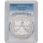 1988-D $1 Olympic Silver Commem - PCGS MS70
