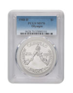 1988-D $1 Olympic Silver Commem - PCGS MS70