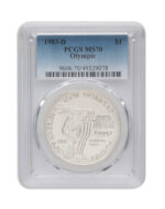 1983-D $1LA Olympic Silver Commem - PCGS MS70