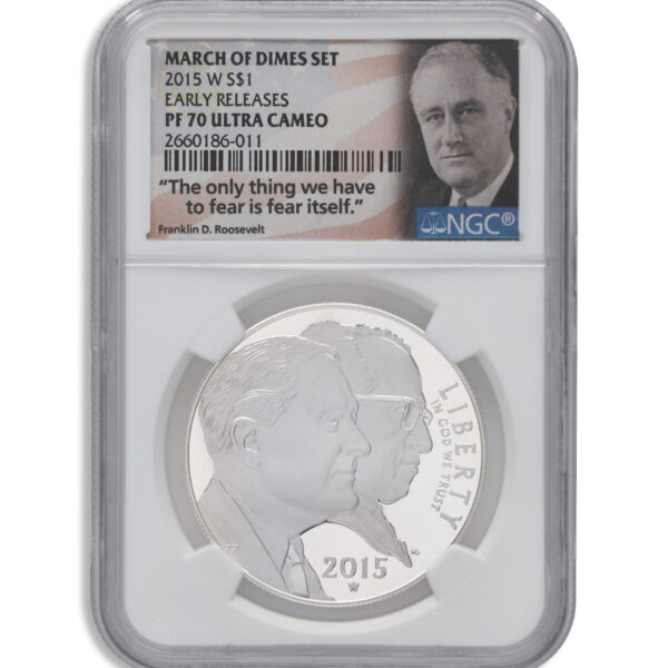 2015-W $1 March of Dimes Silver Commem - NGC PF70