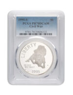 1995-S $1 Civil War Silver Commem - PCGS PF70