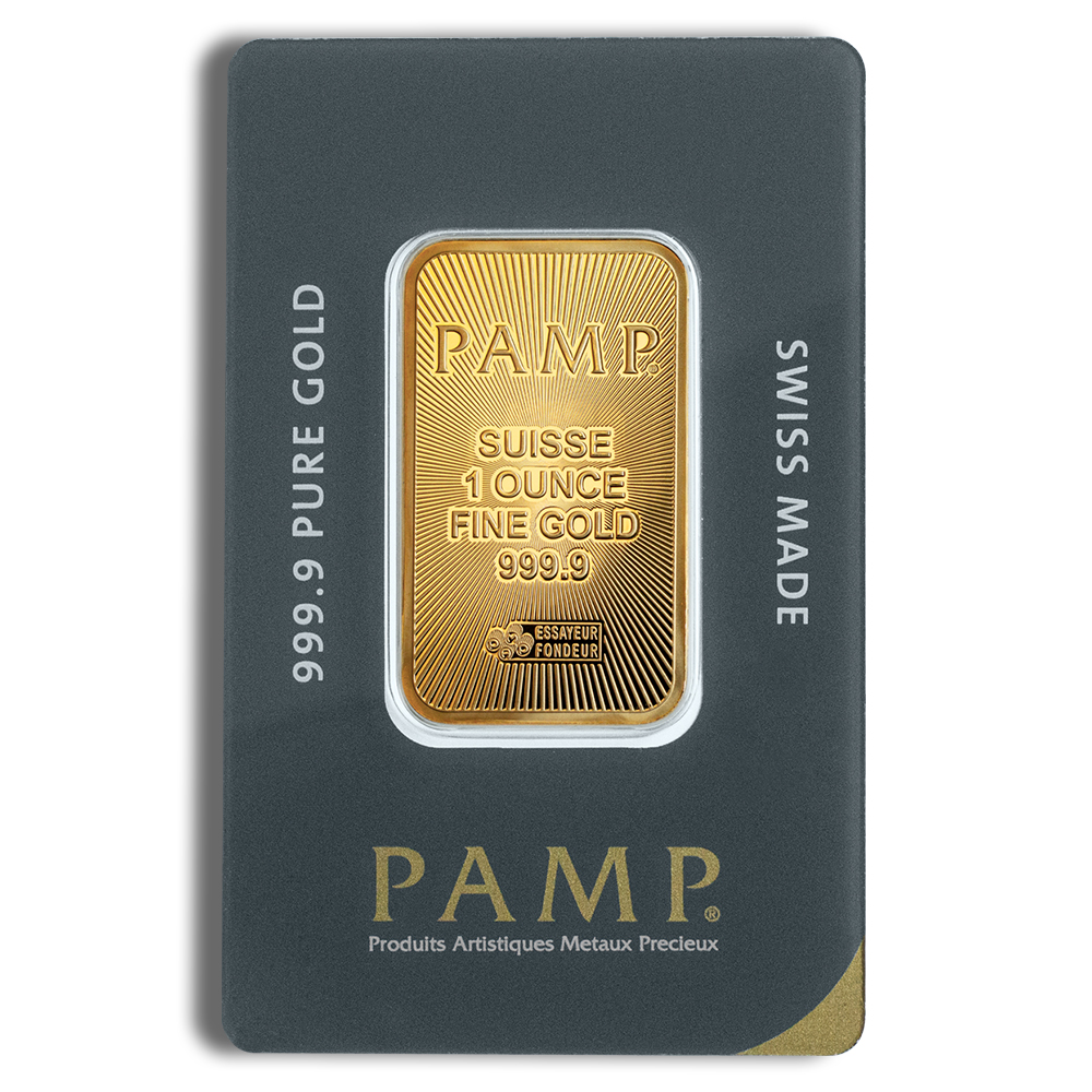 1 oz Gold Bar - PAMP Suisse (Carded) 1 oz Gold Bar - PAMP Suisse (Carded) - Image 1