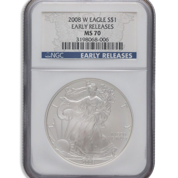 2008-W Burnished Silver Eagle NGC MS70 ER