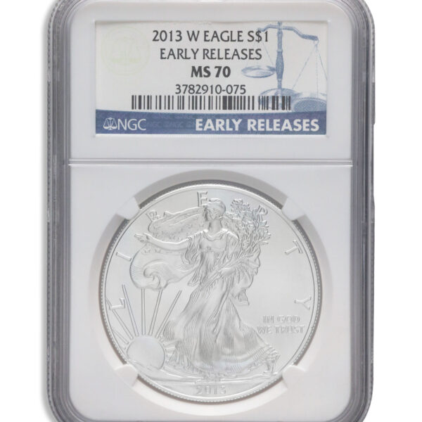 2013-W Burnished Silver Eagle NGC MS70 ER