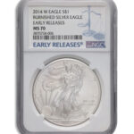 2014-W Burnished Silver Eagle NGC MS70 ER