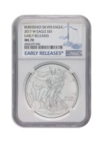 2017-W Burnished Silver Eagle NGC MS70 ER