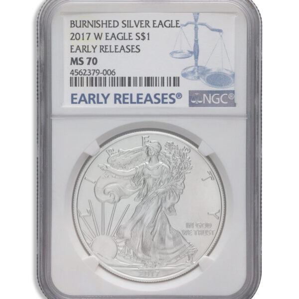 2017-W Burnished Silver Eagle NGC MS70 ER