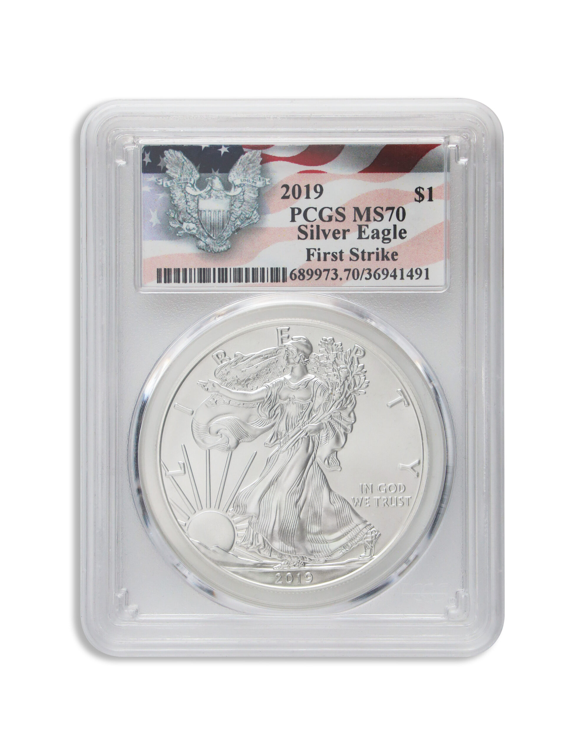 2019 Silver Eagle PCGS MS70 First Strike 2019 Silver Eagle PCGS MS70 First Strike - Image 1
