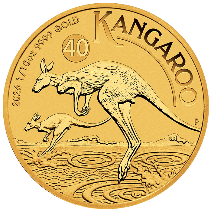 2026 1/10 oz Australian Kangaroo Gold Coin 2026 1/10 oz Australian Kangaroo Gold Coin - Image 1