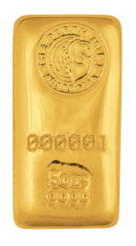 5 oz Gold Bar - Perth Mint (Cast)