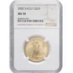 2002 1/2 oz Gold Eagle $25 NGC MS70