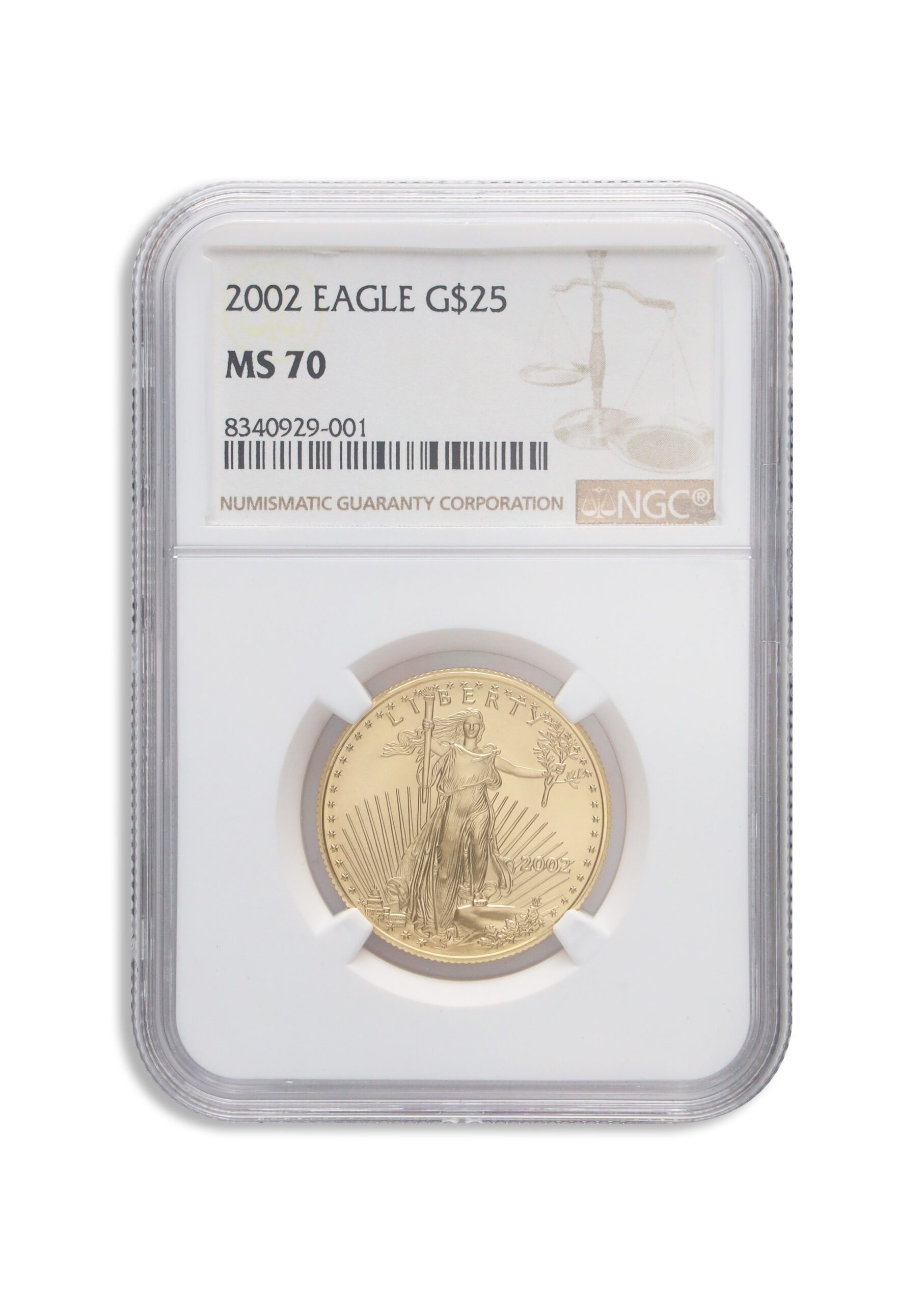 2002 1/2 oz Gold Eagle $25 NGC MS70 2002 1/2 oz Gold Eagle $25 NGC MS70 - Image 1