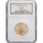 2004 1/2 oz Gold Eagle $25 NGC MS70