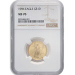 1996 1/4 oz Gold Eagle $10 NGC MS70