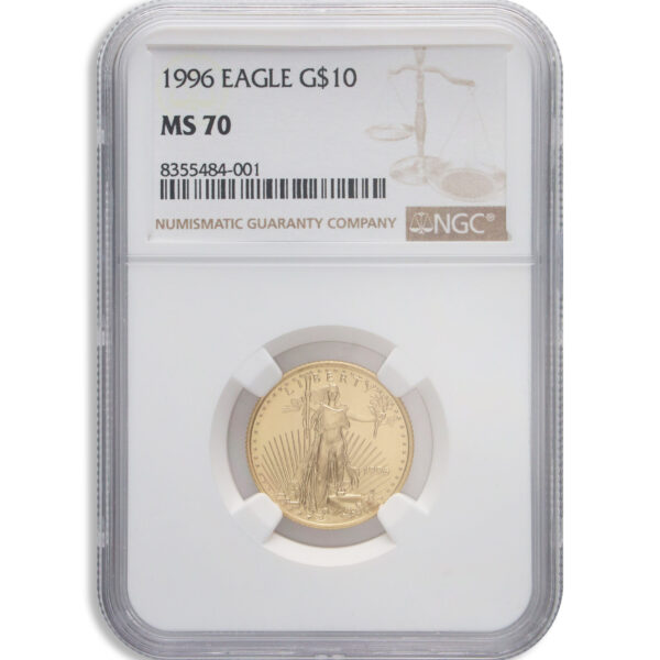 1996 1/4 oz Gold Eagle $10 NGC MS70