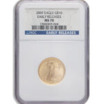 2007 1/4 oz Gold Eagle $10 NGC MS70 ER