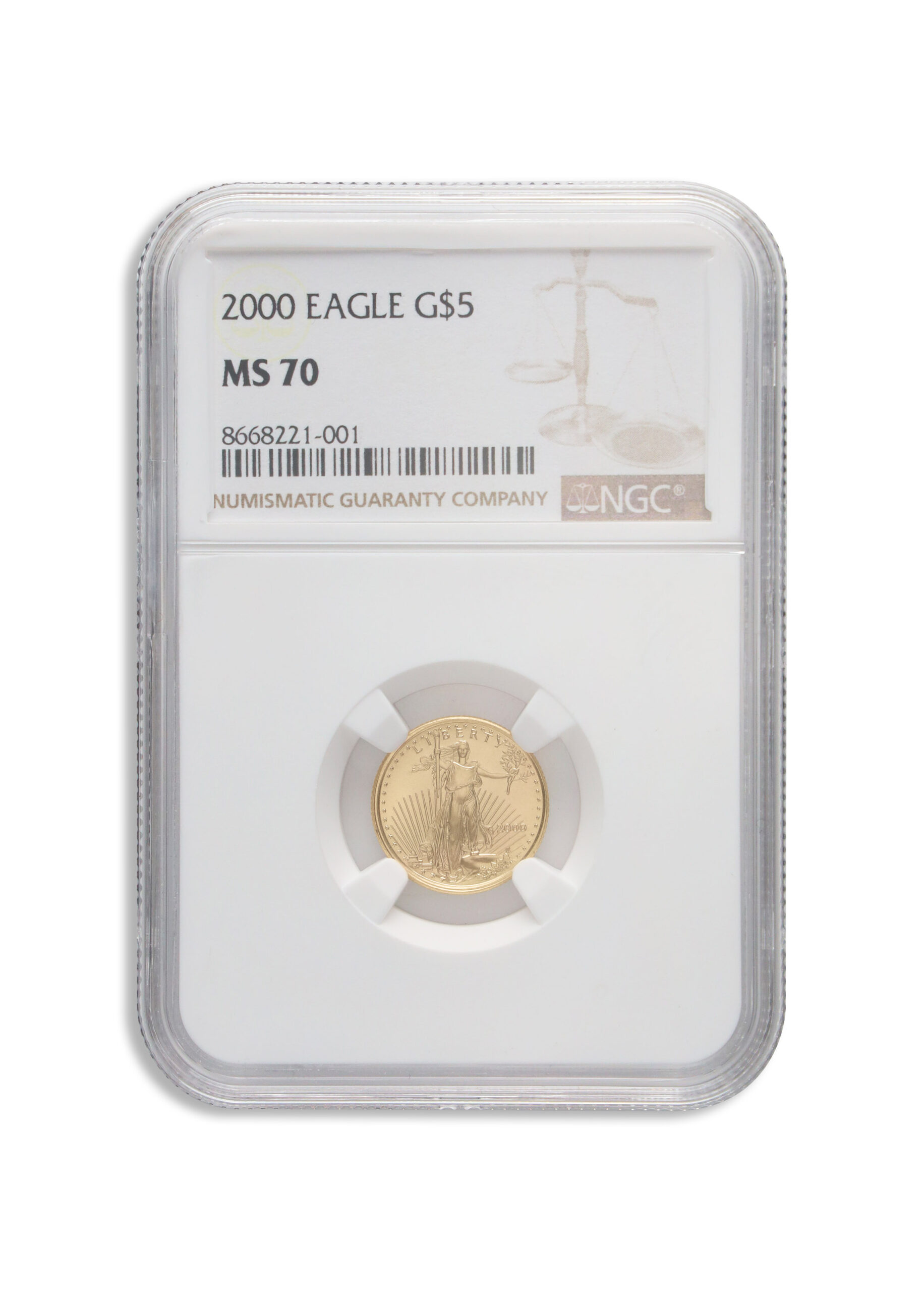 2000 1/10 oz Gold Eagle $5 NGC MS70 2000 1/10 oz Gold Eagle $5 NGC MS70 - Image 1