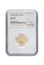 1993 1/10 oz Gold Eagle $5 NGC MS70