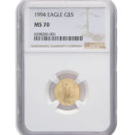 1994 1/10 oz Gold Eagle $5 NGC MS70