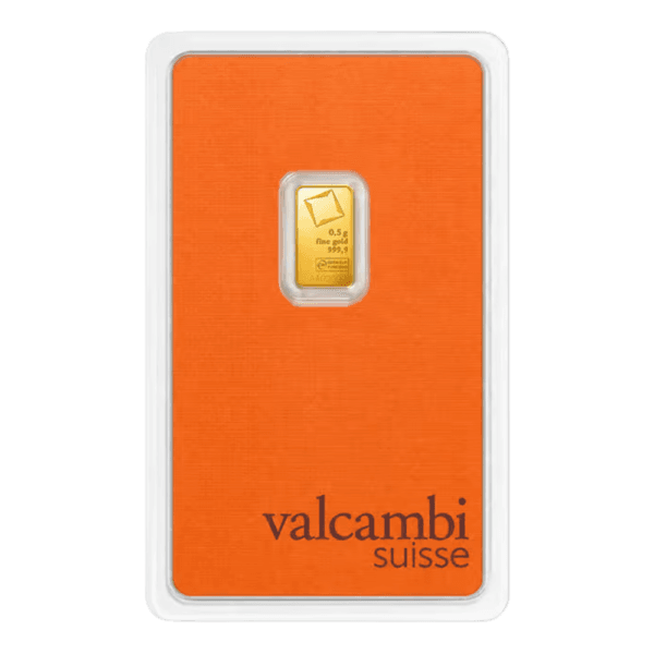 1/2 gram Gold Bar - Valcambi (Carded)