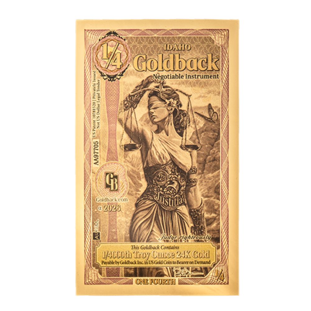 Idaho 1/4 Goldback Idaho 1/4 Goldback - Image 1