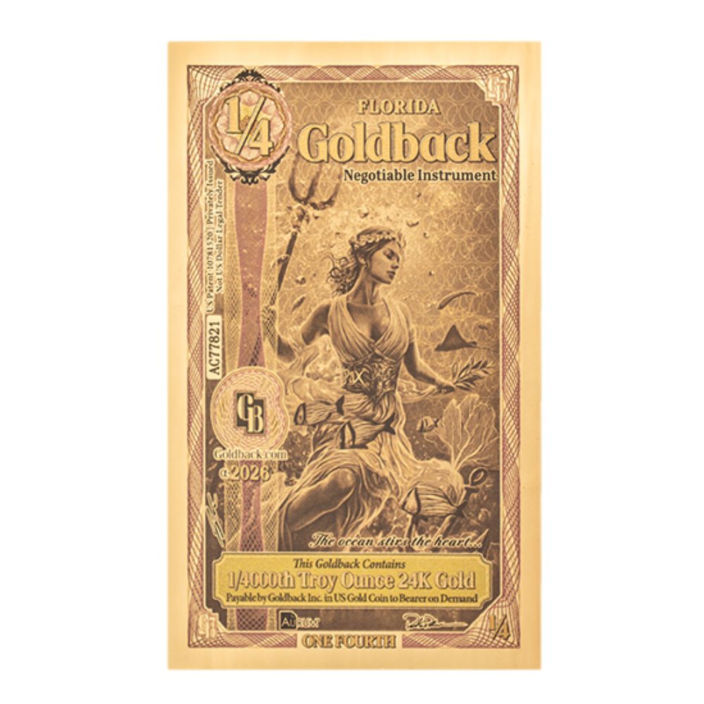 Florida 1/4 Goldback Florida 1/4 Goldback - Image 1