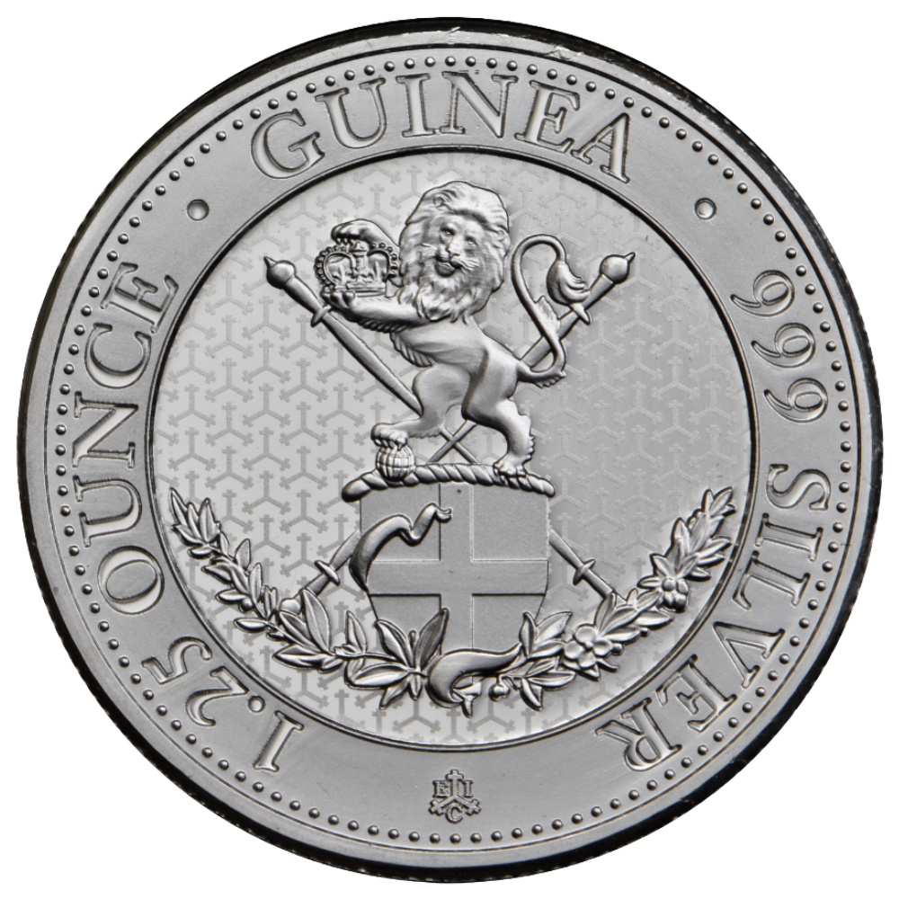 1.25 oz St. Helena Standing Lion Guinea Silver Coin (Year Varies) 1.25 oz St. Helena Standing Lion Guinea Silver Coin (Year Varies) - Image 1