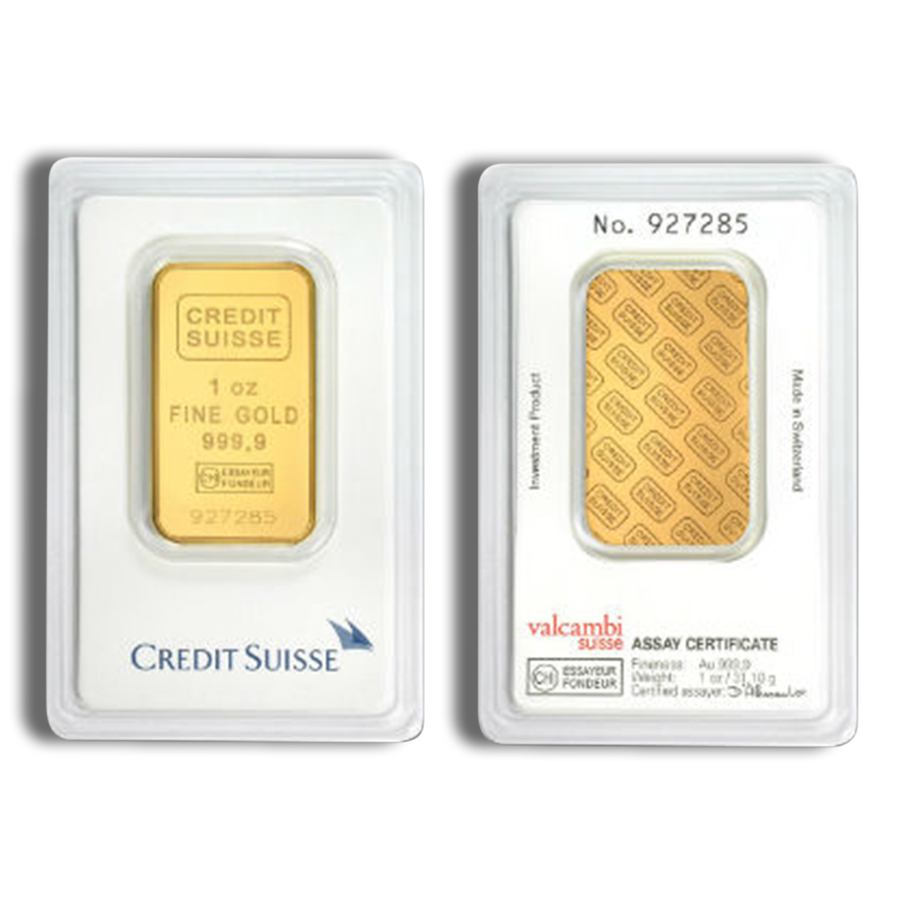 1 oz Gold Bar - Credit Suisse (Carded) 1 oz Gold Bar - Credit Suisse (Carded) - Image 1