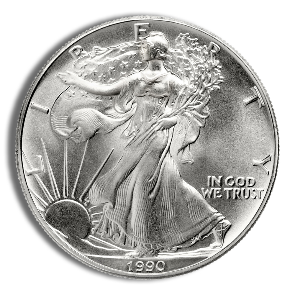 1990 Silver American Eagle - BU 1990 Silver American Eagle - BU - Image 1