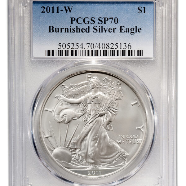 2011-W Burnished Silver Eagle PCGS SP70