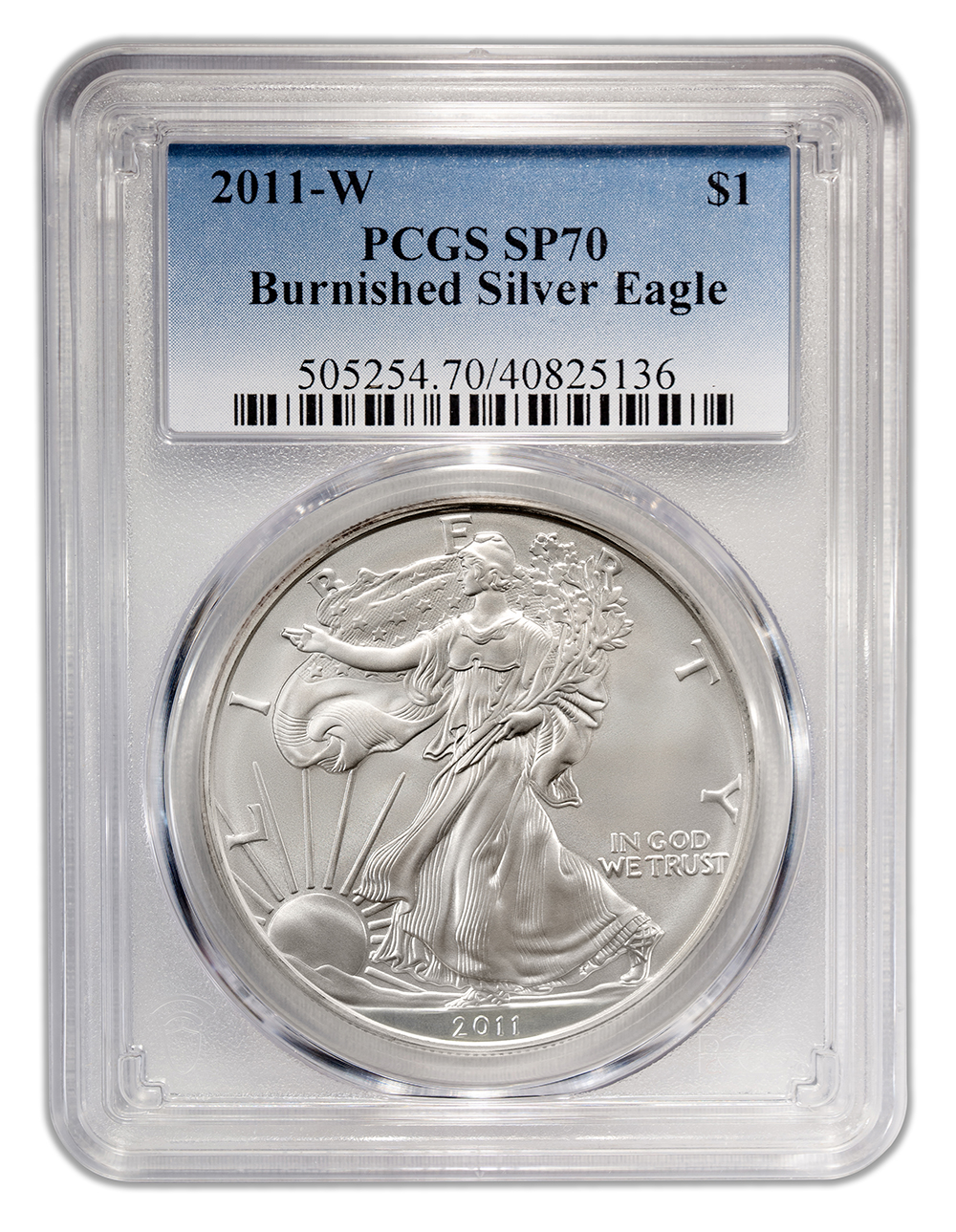 2011-W Burnished Silver Eagle PCGS SP70 2011-W Burnished Silver Eagle PCGS SP70 - Image 1