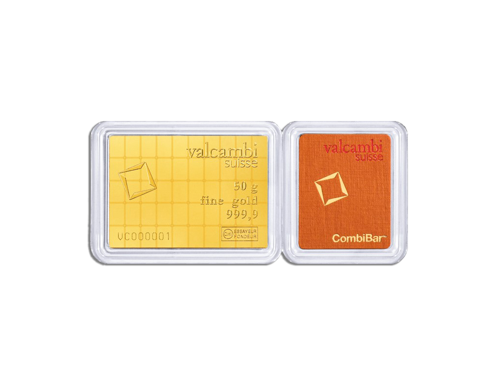 50 x 1 gram .9999 Valcambi CombiBar™ Gold (In Assay) 50 x 1 gram .9999 Valcambi CombiBar™ Gold (In Assay) - Image 1