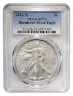 2012-W Burnished Silver Eagle PCGS SP70