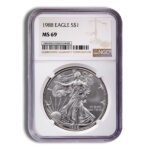 1988 Silver Eagle NGC MS69