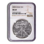 2004 Silver Eagle NGC MS69