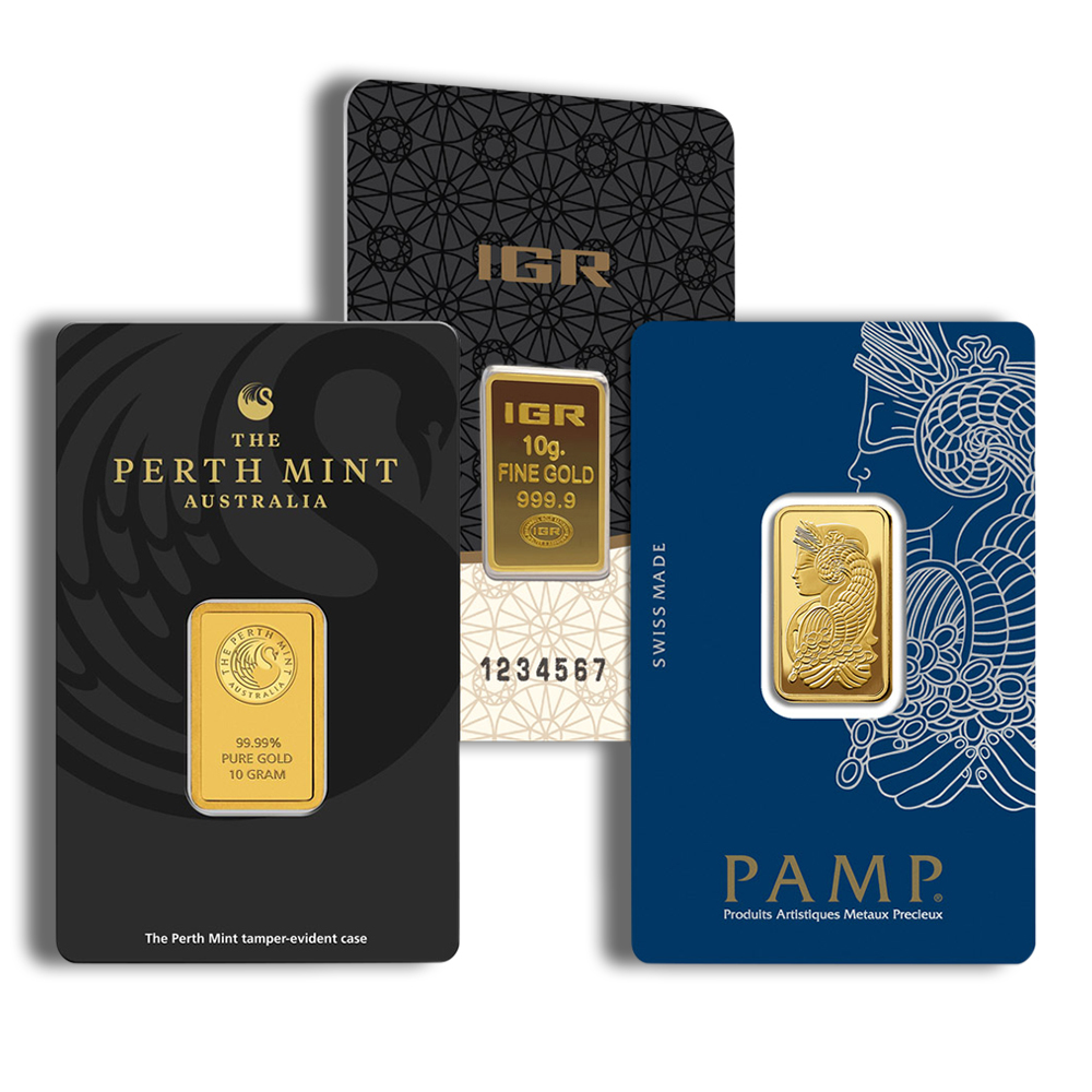 10 gram Gold Bar - Brand Varies (Carded) 10 gram Gold Bar - Brand Varies (Carded) - Image 1