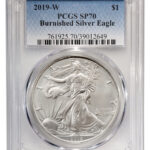 2019-W Burnished Silver Eagle PCGS SP70