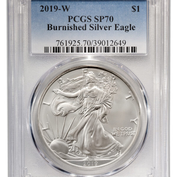 2019-W Burnished Silver Eagle PCGS SP70