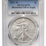 2017-W Burnished Silver Eagle PCGS SP70
