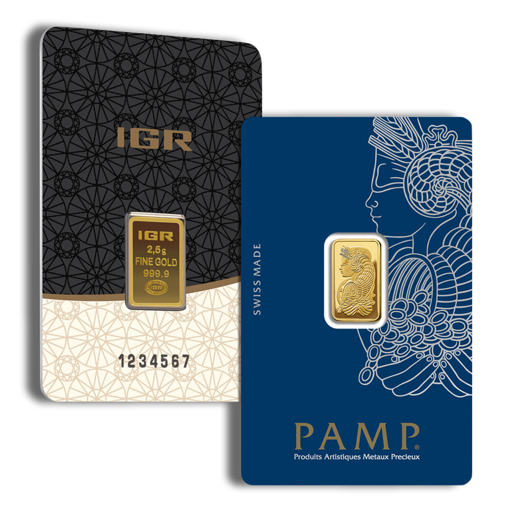 2.5 gram Gold Bar - Brand Varies (Carded) 2.5 gram Gold Bar - Brand Varies (Carded) - Image 1