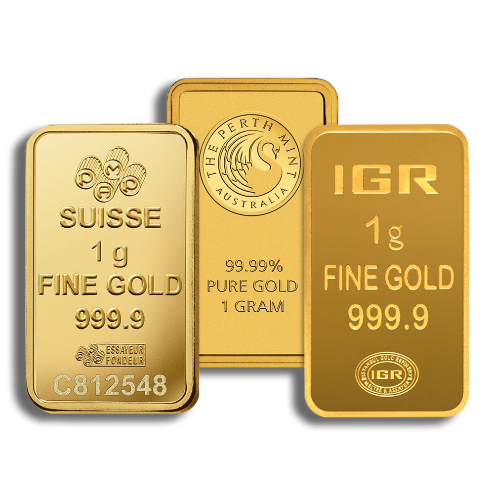 1 gram Gold Bar - Brand Varies (No Card) 1 gram Gold Bar - Brand Varies (No Card) - Image 1
