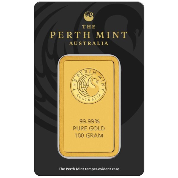 100 gram Gold Bar - Perth Mint (Carded)