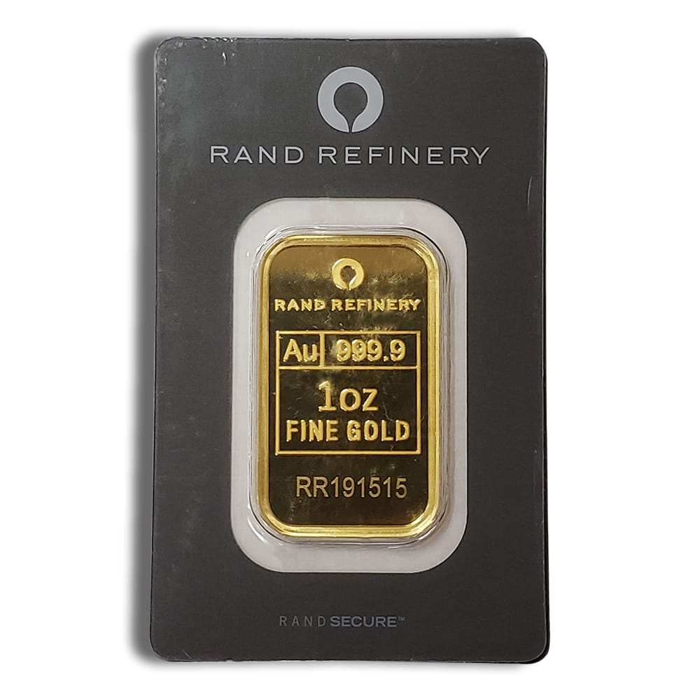 1 oz Gold Bar - Rand Refinery (Carded) 1 oz Gold Bar - Rand Refinery (Carded) - Image 1