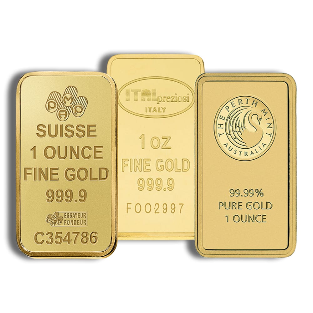 1 oz Gold Bar - Brand Varies .9999 (IRA Eligible) 1 oz Gold Bar - Brand Varies .9999 (IRA Eligible) - Image 1