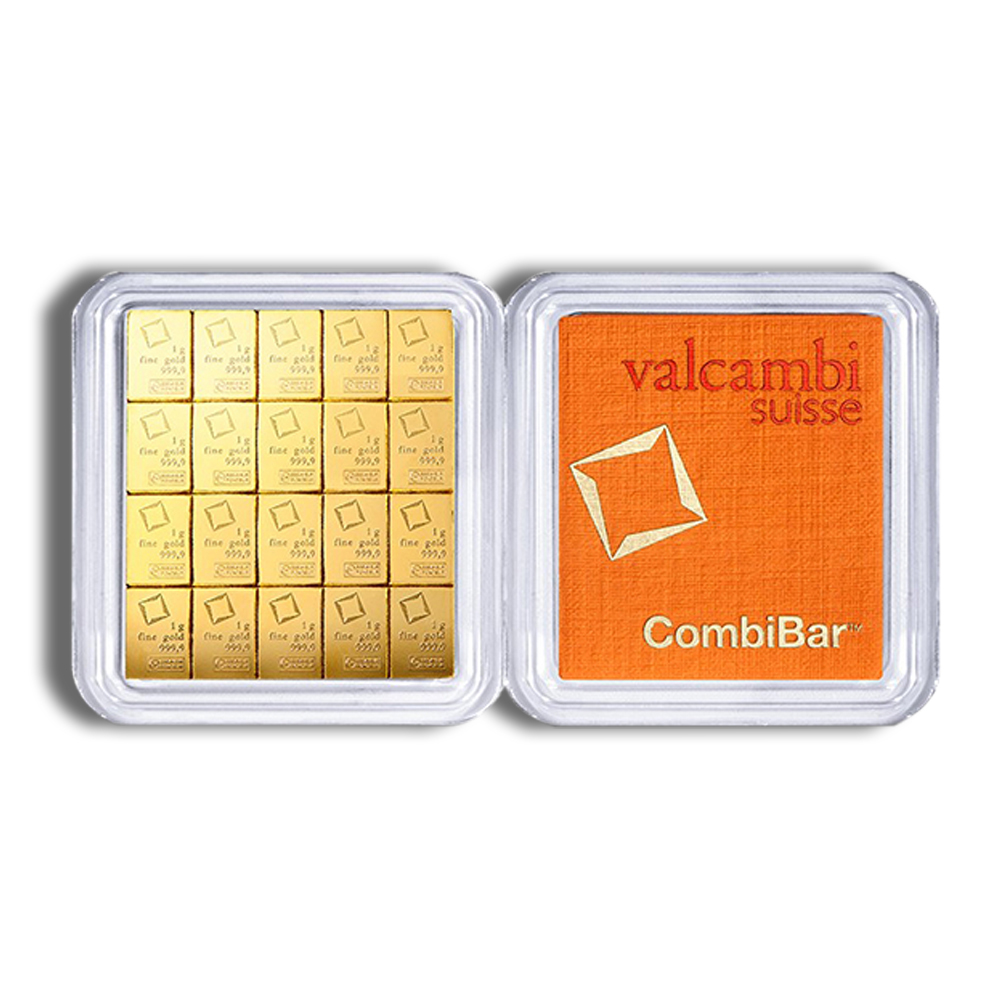 20 x 1 gram .9999 Valcambi CombiBar™ Gold (In Assay) 20 x 1 gram .9999 Valcambi CombiBar™ Gold (In Assay) - Image 1